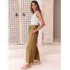 imageANRABESS Women Linen Pants Casual Loose High Waist Boho Wide Leg Cropped Palazzo Beach Pants Summer Outfits 2026 TrendyDark Khaki