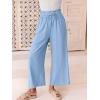 imageANRABESS Women Linen Pants Casual Loose High Waist Boho Wide Leg Cropped Palazzo Beach Pants Summer Outfits 2026 TrendySky