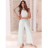 imageANRABESS Women Linen Pants Casual Loose High Waist Boho Wide Leg Cropped Palazzo Beach Pants Summer Outfits 2026 TrendyWhite