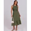 imageANRABESS Women Midi Dresses 2026 Summer Casual Sleeveless Sundress High Neck Tank Top Racerback Flowy Beach Dress  PocketsArmy Green