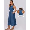 imageANRABESS Women Midi Dresses 2026 Summer Casual Sleeveless Sundress High Neck Tank Top Racerback Flowy Beach Dress  PocketsBlue