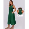 imageANRABESS Women Midi Dresses 2026 Summer Casual Sleeveless Sundress High Neck Tank Top Racerback Flowy Beach Dress  PocketsDark Green