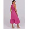 imageANRABESS Women Midi Dresses 2026 Summer Casual Sleeveless Sundress High Neck Tank Top Racerback Flowy Beach Dress  PocketsHot Pink