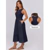 imageANRABESS Women Midi Dresses 2026 Summer Casual Sleeveless Sundress High Neck Tank Top Racerback Flowy Beach Dress  PocketsNavy Blue