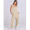 imageANRABESS Women Overalls Jumpsuits Loose Casual Dressy Sleeveless Baggy Harem Pants Romper Jumpers 2026 Trendy Summer OutfitsApricot