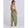 imageANRABESS Women Overalls Jumpsuits Loose Casual Dressy Sleeveless Baggy Harem Pants Romper Jumpers 2026 Trendy Summer OutfitsArmy Green
