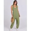imageANRABESS Women Overalls Jumpsuits Loose Casual Dressy Sleeveless Baggy Harem Pants Romper Jumpers 2026 Trendy Summer OutfitsArmy Green