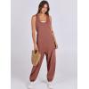imageANRABESS Women Overalls Jumpsuits Loose Casual Dressy Sleeveless Baggy Harem Pants Romper Jumpers 2026 Trendy Summer OutfitsCaramel