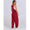 imageANRABESS Women Overalls Jumpsuits Loose Casual Dressy Sleeveless Baggy Harem Pants Romper Jumpers 2026 Trendy Summer OutfitsRed
