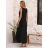 imageANRABESS Women Summer Casual Sleeveless Square Neck Beach Maxi Dress 2026 Trendy Loose Fit Split Tank Shirt Vacation SundressBlack