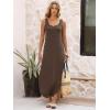 imageANRABESS Women Summer Casual Sleeveless Square Neck Beach Maxi Dress 2026 Trendy Loose Fit Split Tank Shirt Vacation SundressBrown