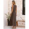 imageANRABESS Women Summer Casual Sleeveless Square Neck Beach Maxi Dress 2026 Trendy Loose Fit Split Tank Shirt Vacation SundressBrown
