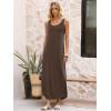 imageANRABESS Women Summer Casual Sleeveless Square Neck Beach Maxi Dress 2026 Trendy Loose Fit Split Tank Shirt Vacation SundressBrown