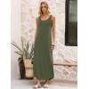 imageANRABESS Women Summer Casual Sleeveless Square Neck Beach Maxi Dress 2026 Trendy Loose Fit Split Tank Shirt Vacation SundressOlive