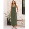 imageANRABESS Women Summer Casual Sleeveless Square Neck Beach Maxi Dress 2026 Trendy Loose Fit Split Tank Shirt Vacation SundressOlive