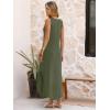 imageANRABESS Women Summer Casual Sleeveless Square Neck Beach Maxi Dress 2026 Trendy Loose Fit Split Tank Shirt Vacation SundressOlive