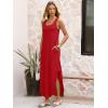 imageANRABESS Women Summer Casual Sleeveless Square Neck Beach Maxi Dress 2026 Trendy Loose Fit Split Tank Shirt Vacation SundressRed