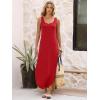 imageANRABESS Women Summer Casual Sleeveless Square Neck Beach Maxi Dress 2026 Trendy Loose Fit Split Tank Shirt Vacation SundressRed