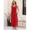 imageANRABESS Women Summer Casual Sleeveless Square Neck Beach Maxi Dress 2026 Trendy Loose Fit Split Tank Shirt Vacation SundressRed