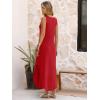 imageANRABESS Women Summer Casual Sleeveless Square Neck Beach Maxi Dress 2026 Trendy Loose Fit Split Tank Shirt Vacation SundressRed