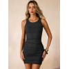 imageANRABESS Women Summer Tank Dress Ribbed Knit Fitted Bodycon Sleeveless Basic Cocktail Party Vacation Mini Dresses 2026Black