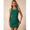imageANRABESS Women Summer Tank Dress Ribbed Knit Fitted Bodycon Sleeveless Basic Cocktail Party Vacation Mini Dresses 2026Deep Green