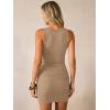 imageANRABESS Women Summer Tank Dress Ribbed Knit Fitted Bodycon Sleeveless Basic Cocktail Party Vacation Mini Dresses 2026Khaki