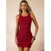 imageANRABESS Women Summer Tank Dress Ribbed Knit Fitted Bodycon Sleeveless Basic Cocktail Party Vacation Mini Dresses 2026Red