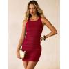 imageANRABESS Women Summer Tank Dress Ribbed Knit Fitted Bodycon Sleeveless Basic Cocktail Party Vacation Mini Dresses 2026Red