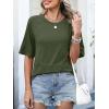 imageANRABESS Women TShirts 2026 Fashion Half Sleeve Loose Fit Top Trendy Cute Flowy Tee Shirts Summer Casual OutfitsArmy Green