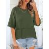 imageANRABESS Women TShirts 2026 Fashion Half Sleeve Loose Fit Top Trendy Cute Flowy Tee Shirts Summer Casual OutfitsArmy Green