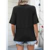imageANRABESS Women TShirts 2026 Fashion Half Sleeve Loose Fit Top Trendy Cute Flowy Tee Shirts Summer Casual OutfitsBlack