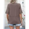 imageANRABESS Women TShirts 2026 Fashion Half Sleeve Loose Fit Top Trendy Cute Flowy Tee Shirts Summer Casual OutfitsBrown