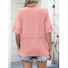 imageANRABESS Women TShirts 2026 Fashion Half Sleeve Loose Fit Top Trendy Cute Flowy Tee Shirts Summer Casual OutfitsCoral Pink