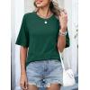 imageANRABESS Women TShirts 2026 Fashion Half Sleeve Loose Fit Top Trendy Cute Flowy Tee Shirts Summer Casual OutfitsDark Green