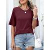 imageANRABESS Women TShirts 2026 Fashion Half Sleeve Loose Fit Top Trendy Cute Flowy Tee Shirts Summer Casual OutfitsDeep Red