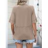 imageANRABESS Women TShirts 2026 Fashion Half Sleeve Loose Fit Top Trendy Cute Flowy Tee Shirts Summer Casual OutfitsKhaki