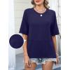 imageANRABESS Women TShirts 2026 Fashion Half Sleeve Loose Fit Top Trendy Cute Flowy Tee Shirts Summer Casual OutfitsNavy Blue