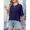 imageANRABESS Women TShirts 2026 Fashion Half Sleeve Loose Fit Top Trendy Cute Flowy Tee Shirts Summer Casual OutfitsNavy Blue