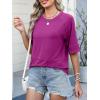 imageANRABESS Women TShirts 2026 Fashion Half Sleeve Loose Fit Top Trendy Cute Flowy Tee Shirts Summer Casual OutfitsPurple