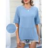 imageANRABESS Women TShirts 2026 Fashion Half Sleeve Loose Fit Top Trendy Cute Flowy Tee Shirts Summer Casual OutfitsSky Blue