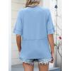 imageANRABESS Women TShirts 2026 Fashion Half Sleeve Loose Fit Top Trendy Cute Flowy Tee Shirts Summer Casual OutfitsSky Blue