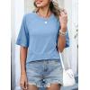 imageANRABESS Women TShirts 2026 Fashion Half Sleeve Loose Fit Top Trendy Cute Flowy Tee Shirts Summer Casual OutfitsSky Blue