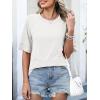 imageANRABESS Women TShirts 2026 Fashion Half Sleeve Loose Fit Top Trendy Cute Flowy Tee Shirts Summer Casual OutfitsWhite