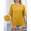 imageANRABESS Women TShirts 2026 Fashion Half Sleeve Loose Fit Top Trendy Cute Flowy Tee Shirts Summer Casual OutfitsYellow