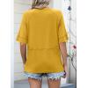 imageANRABESS Women TShirts 2026 Fashion Half Sleeve Loose Fit Top Trendy Cute Flowy Tee Shirts Summer Casual OutfitsYellow