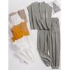imageANRABESS Women Two Piece Outfits Summer Sweater Vest Crop Top Pants Lounge Matching Set Travel Airport Beach Vacation ClothesGrey