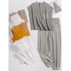 imageANRABESS Women Two Piece Outfits Summer Sweater Vest Crop Top Pants Lounge Matching Set Travel Airport Beach Vacation ClothesLight Grey