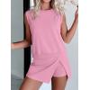 imageANRABESS Women Two Piece Skirt Sets Summer Outfits Athletic Workout Tennis Lined Skort Short Set Travel Vacation ClothesPink
