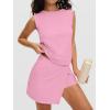 imageANRABESS Women Two Piece Skirt Sets Summer Outfits Athletic Workout Tennis Lined Skort Short Set Travel Vacation ClothesPink